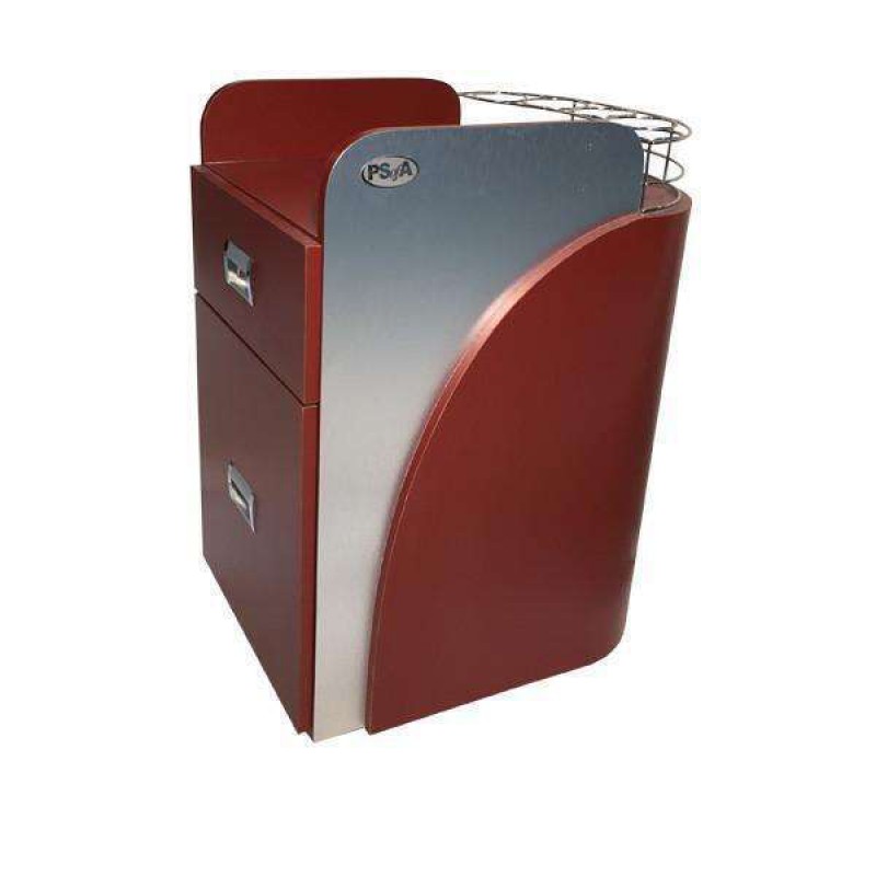 SPA Pedi Cart, Aluminum.Burgundy, D-100AB (NOT Included Shipping Charge)